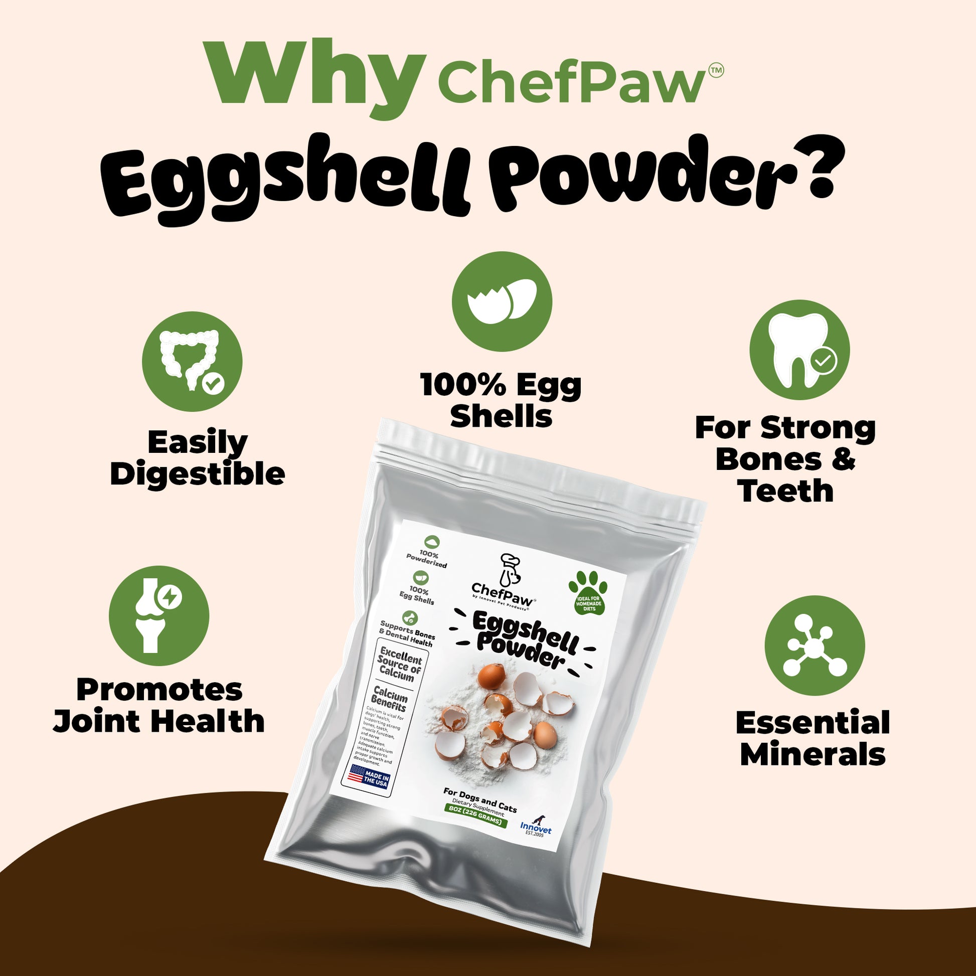 Benefits of ChefPaw eggshell powder
