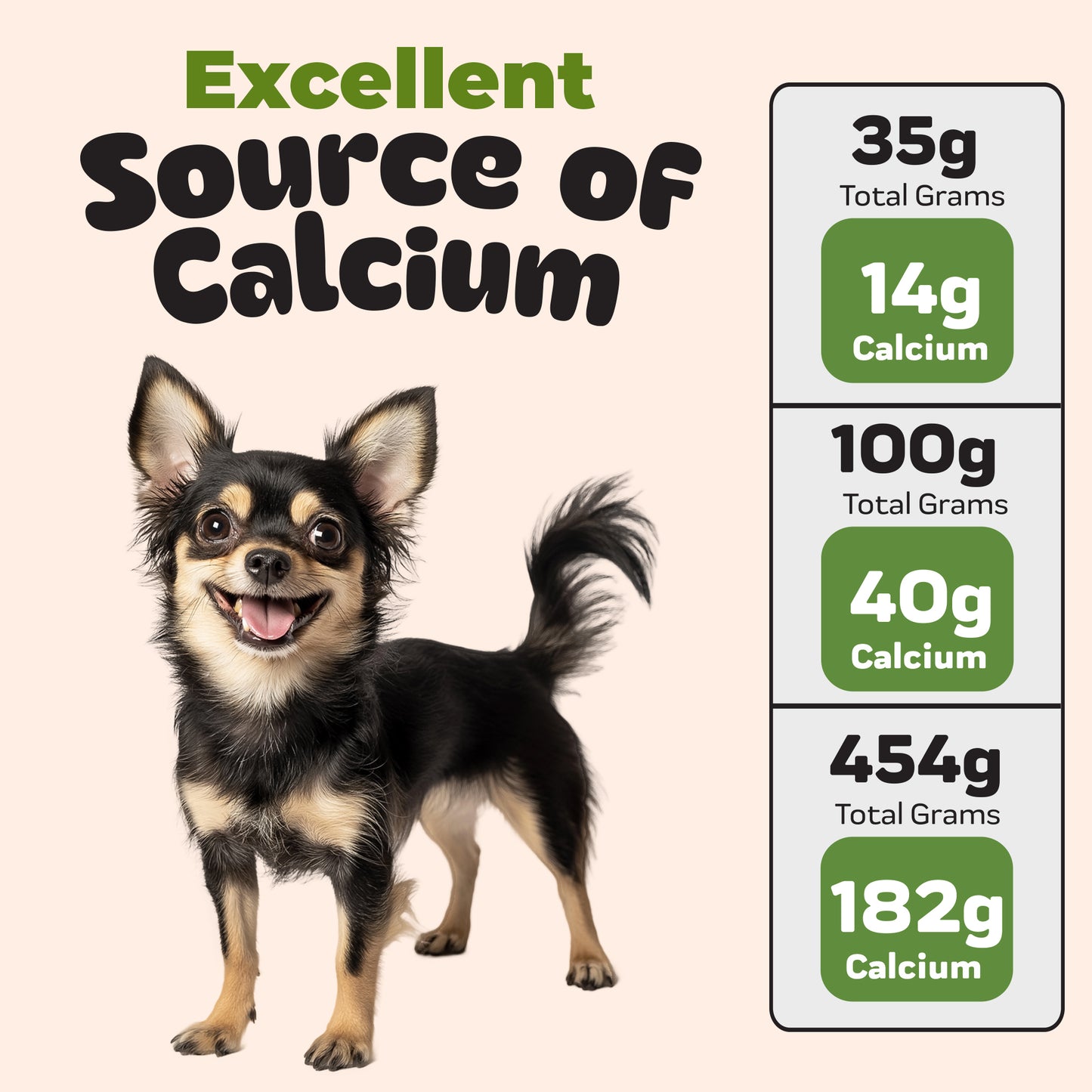 Excellent source of calcium - ChefPaw eggshell powder