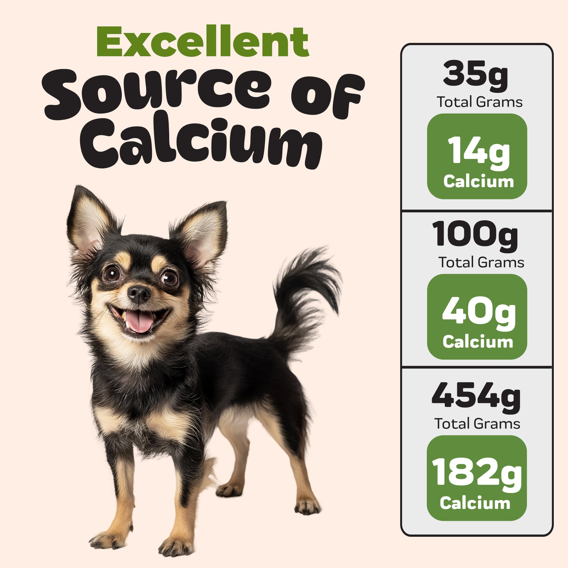 Excellent source of calcium - ChefPaw eggshell powder