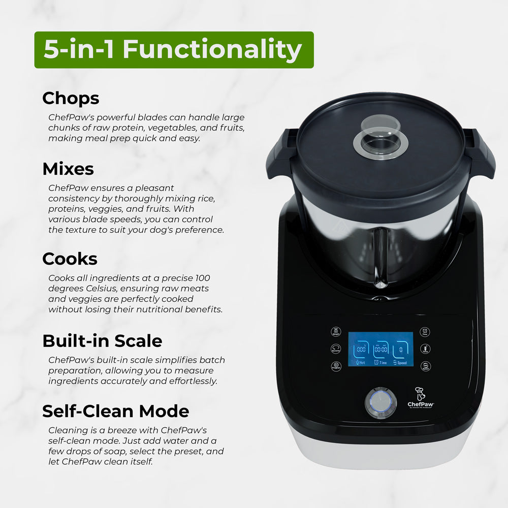 5 in 1 Functionality Graph | ChefPaw Features