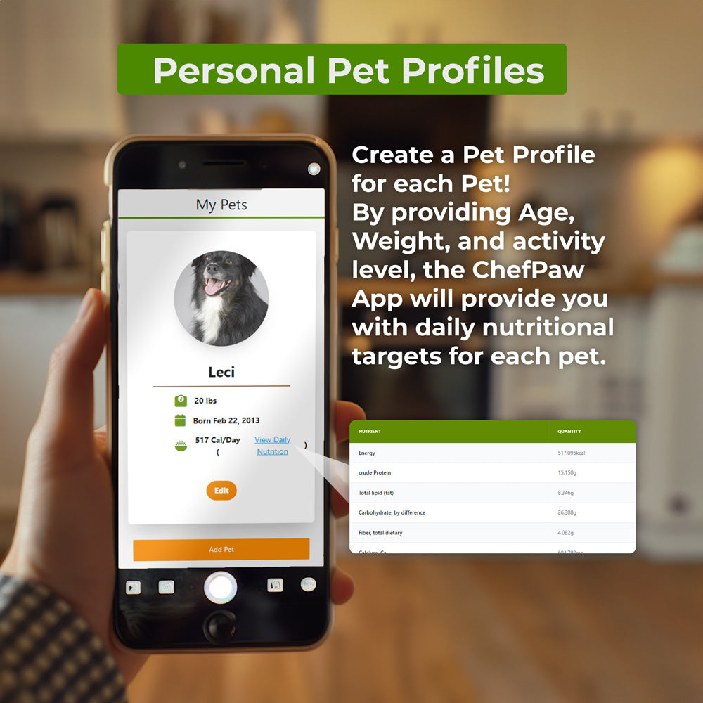 ChefPaw Pet Profiles
