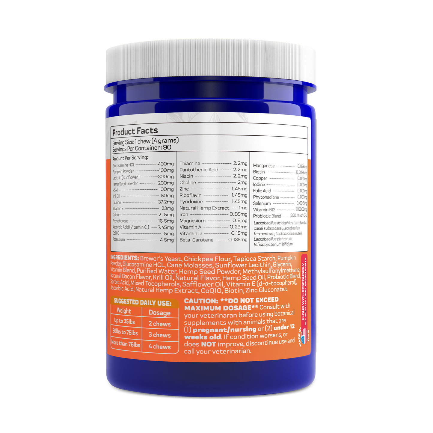 multivitamin chew product facts