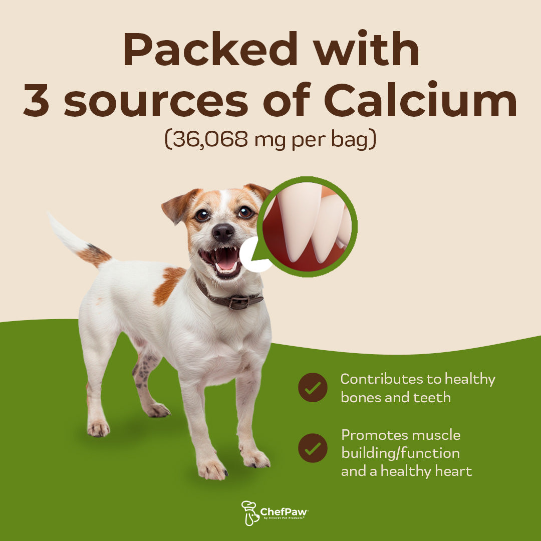 ChefPaw nutrition booster packed with 3 sources of calcium