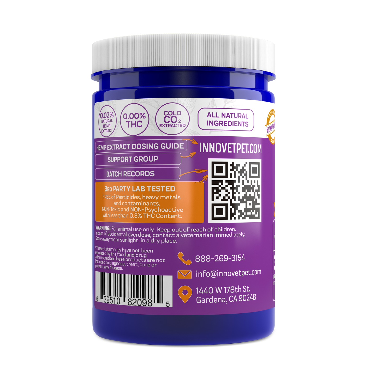 probiotic chew label side profile