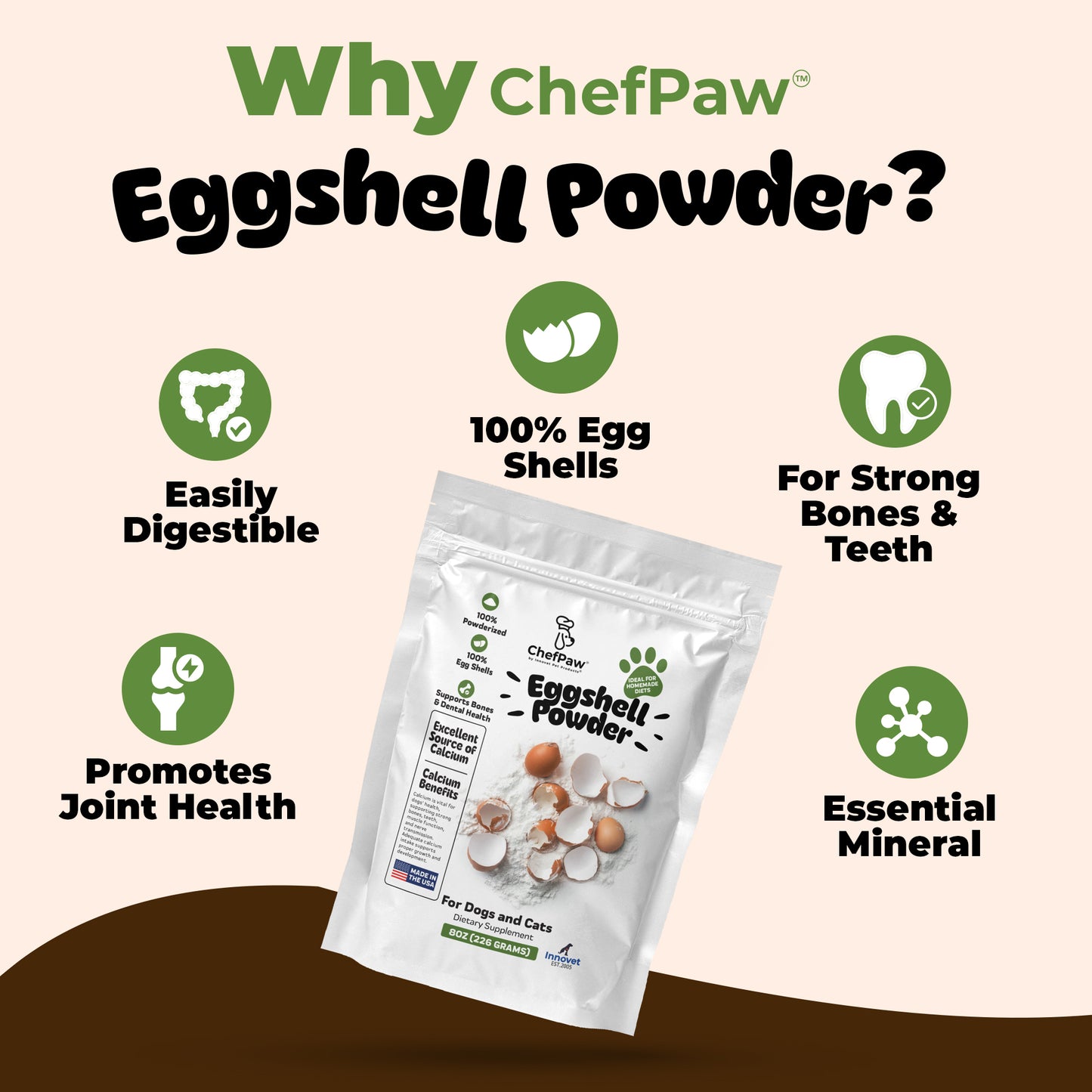 ChefPaw™ Eggshell Powder for Dogs