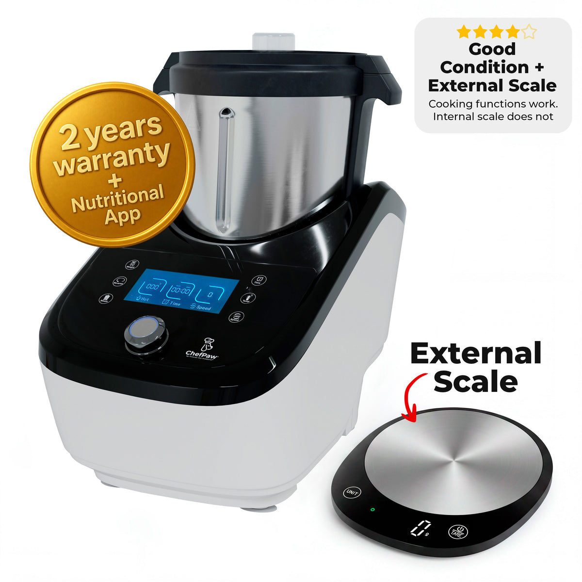 Certified Pre-Owned ChefPaw Dog Food Maker Model C-PRO, Good Condition + External Scale, 2 Year warranty