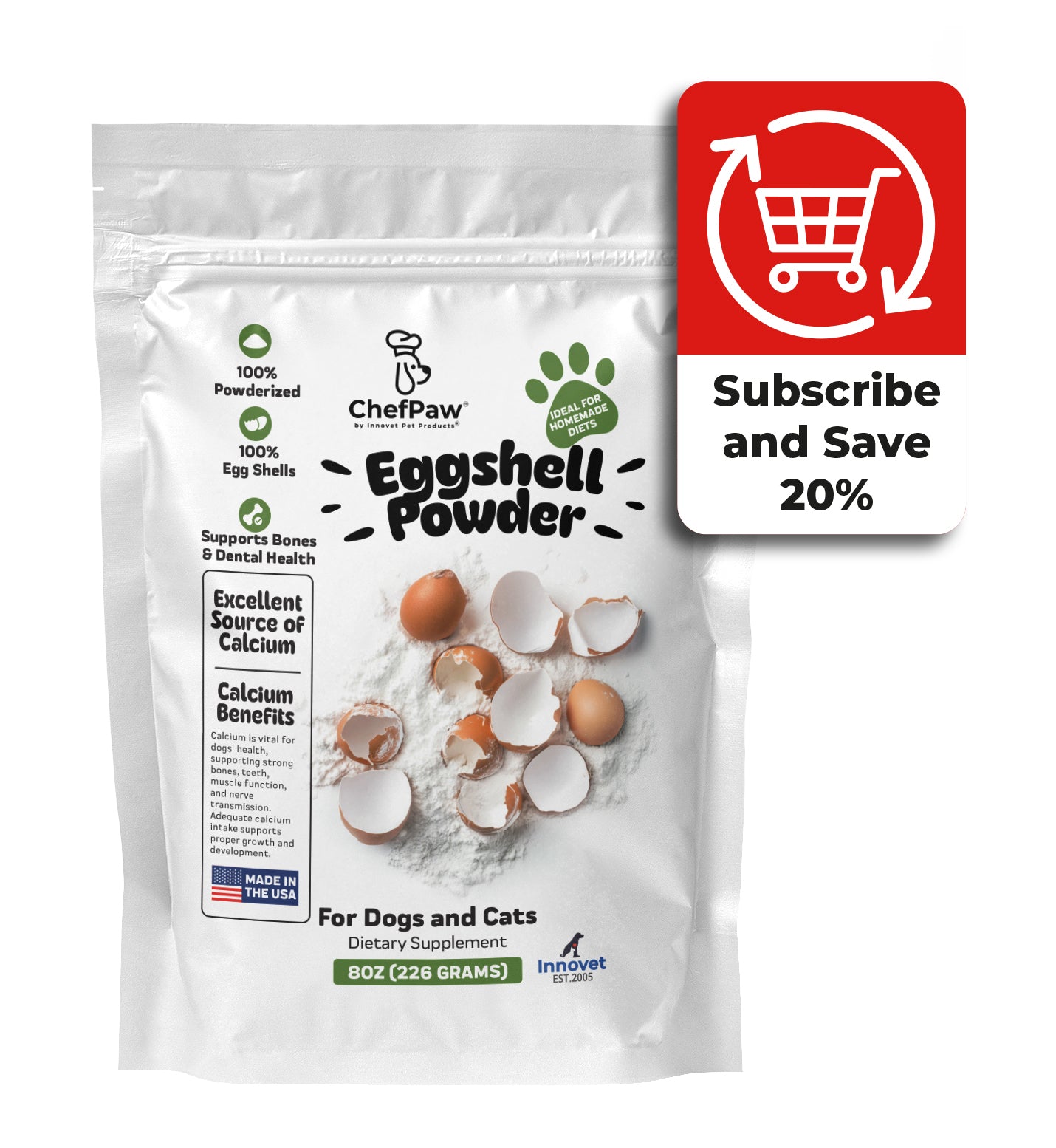 ChefPaw™ Eggshell Powder for Dogs