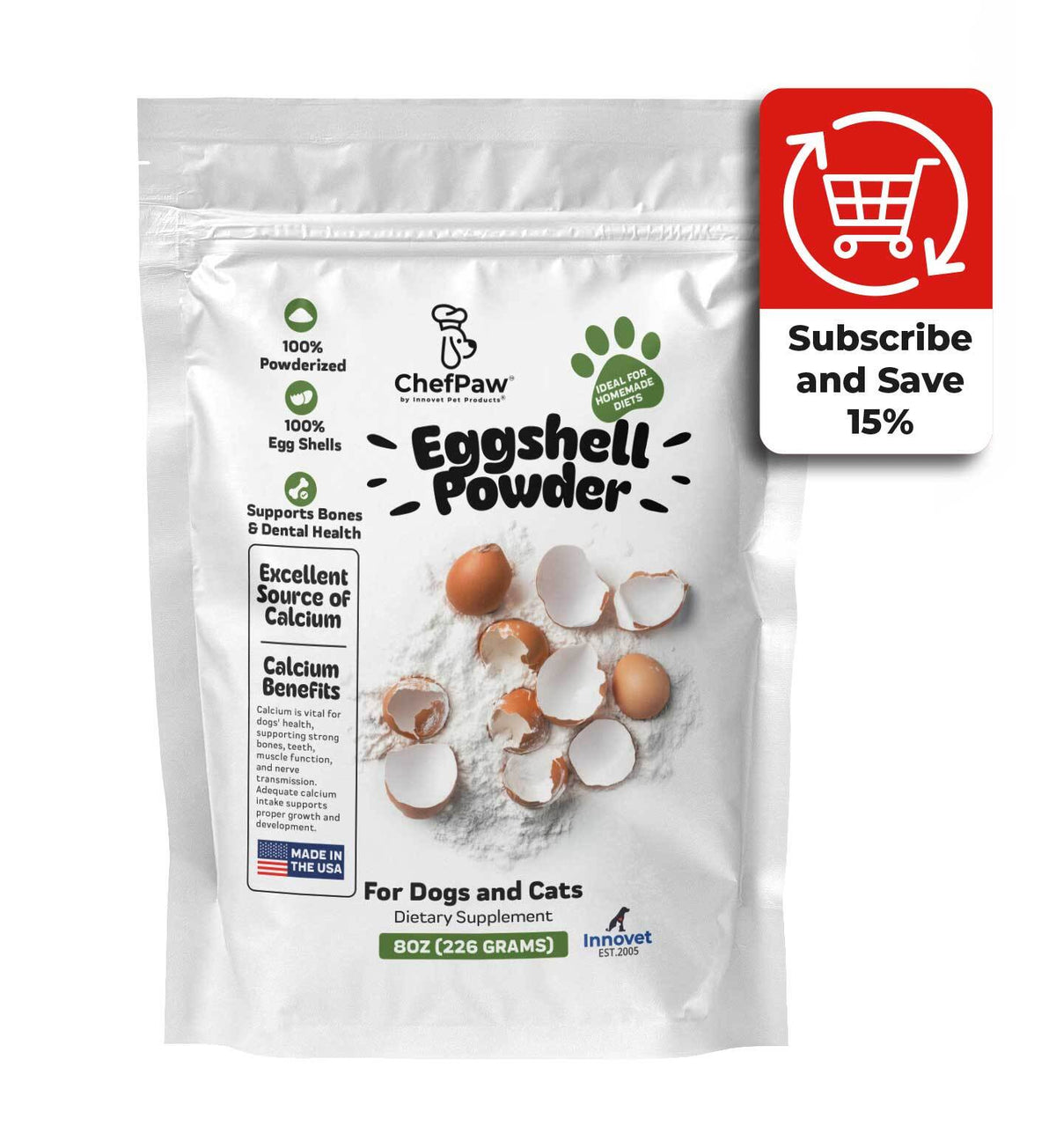ChefPaw® Eggshell Powder for Dogs